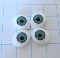 Глаза для кукол, Лодочки - 10*14мм (Зеленые)