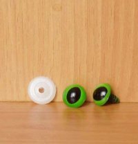 Глаза для игрушек, Кошачьи - 10мм - зеленые