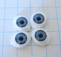 Глаза для фарфоровых кукол - 10*15мм (Серо-голубые)