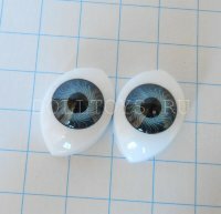 Глаза для фарфоровых кукол - 16*23мм (Серо-голубые)