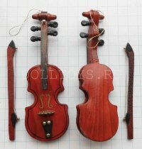 Кукольная виолончель 12см - дерево